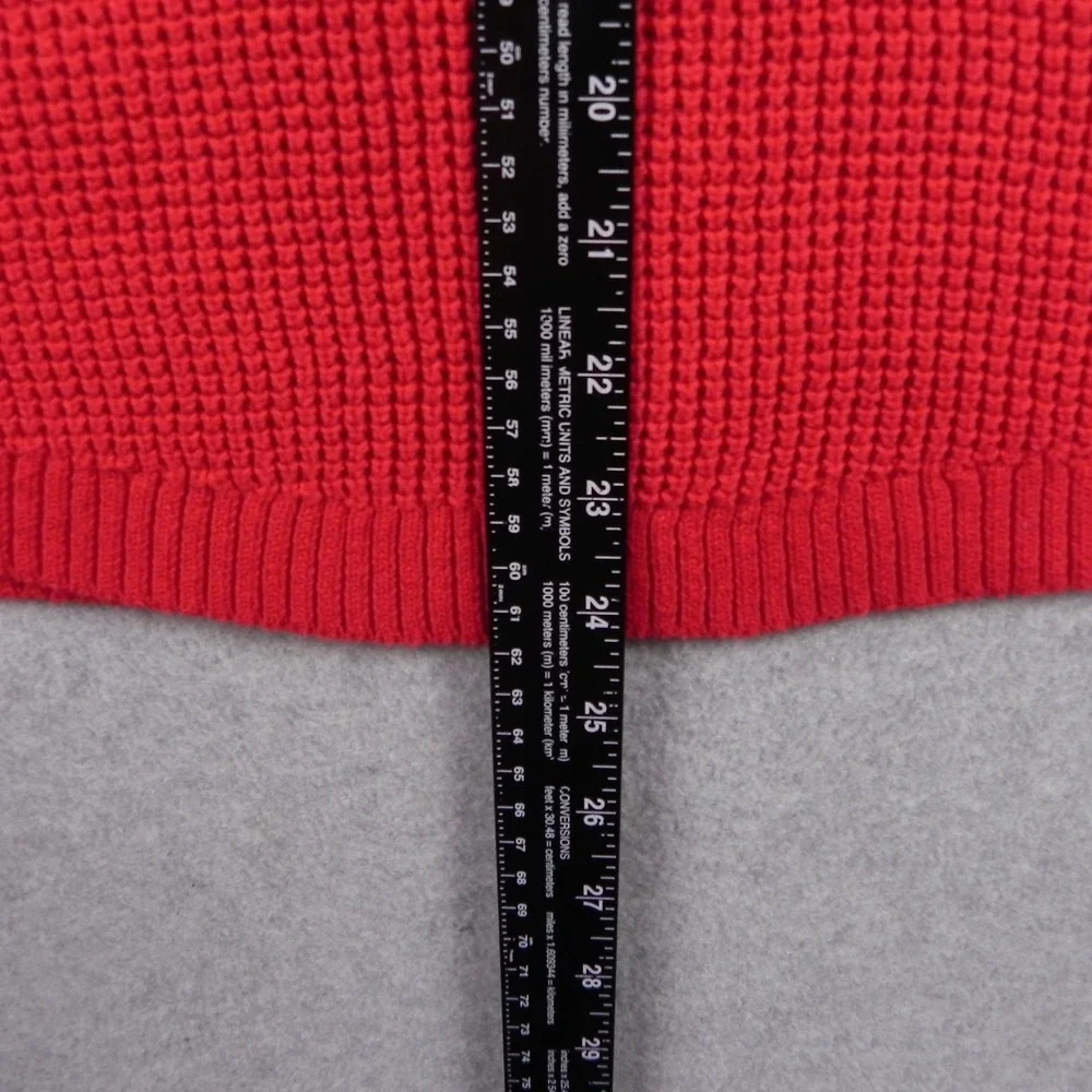 Michael Kors Sweater Womens 2X Plus Pullover Knit Turtleneck Red Long‎ Sleeve